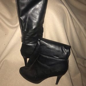 Leather kneehigh boots